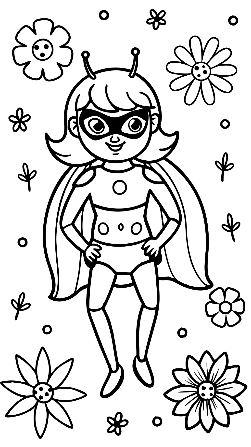 ladybug miraculous coloring page